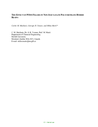 The Effect of POSS Fillers in Non-Isocyanate Polyurethane Hybrid Resins thumbnail