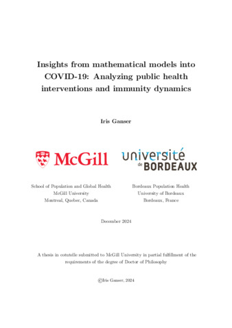 Insights from mathematical models into COVID-19: Analyzing public health interventions and immunity dynamics thumbnail