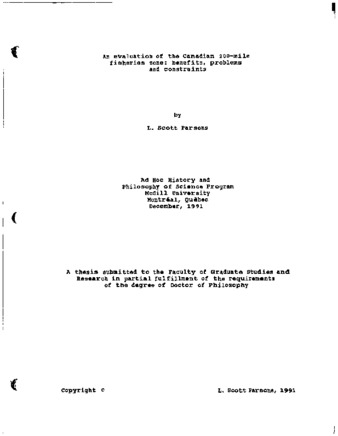 An evaluation of the Canadian 200-mile fisheries zone : benefits,problems and constraints thumbnail