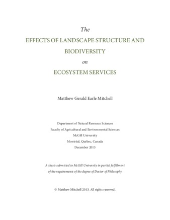 thesis about biodiversity