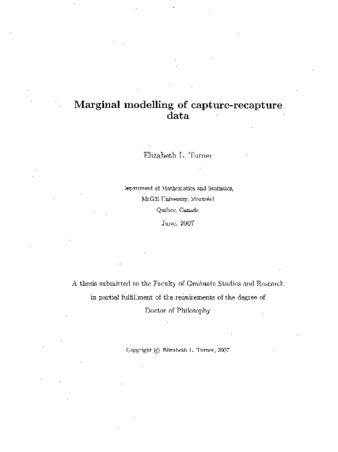 Marginal modelling of capture-recapture data thumbnail