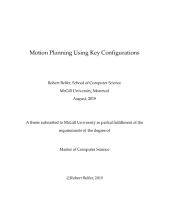 Motion planning using key configurations thumbnail