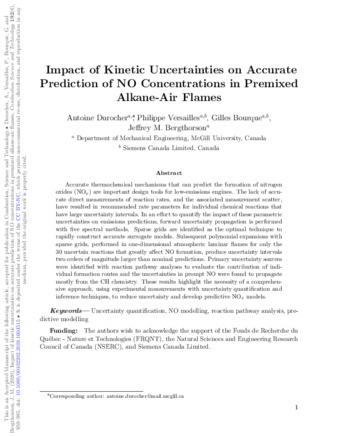 Impact of Boundary Condition and Kinetic Parameter Uncertainties on NOx Predictions in Methane-Air Stagnation Flame Experiments thumbnail