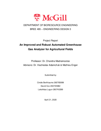 An Improved and Robust Automated Greenhouse   Gas Analyzer for Agricultural Fields thumbnail