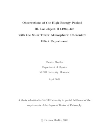 Observations of the high-energy peaked BL lac object H1426 + 428 with the solar tower atmospheric Cherenkov effect experiment thumbnail