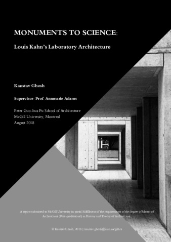 Monuments to Science: Louis Kahn's Laboratory Architecture thumbnail