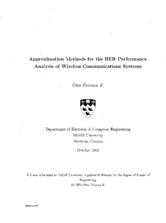 Approximation methods for the BER performance : analysis of wireless communications systems thumbnail