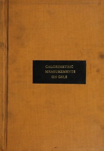 Calorimetric measurements on gels thumbnail