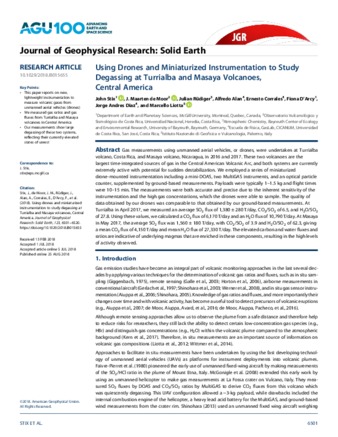 Using drones and miniaturized instrumentation to study degassing at Turrialba and Masaya volcanoes, Central America thumbnail