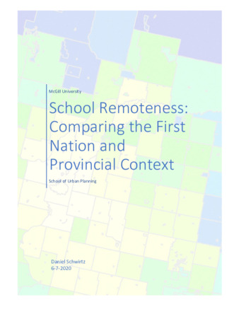 School Remoteness:  Comparing the First  Nation and  Provincial Context thumbnail