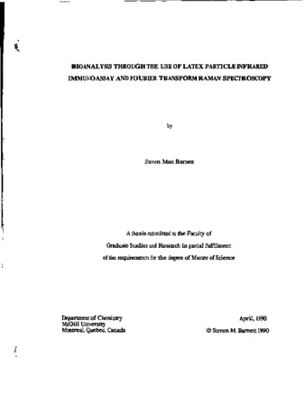 Bioanalysis through the use of latex particle infrared immunoassay and fourier transform Raman spectroscopy thumbnail