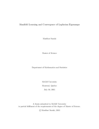 Manifold learning and convergence of Laplacian eigenmaps thumbnail