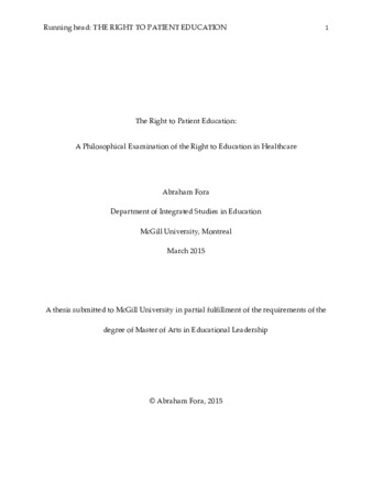 The right to patient education: a philosophical examination of the right to education in healthcare thumbnail