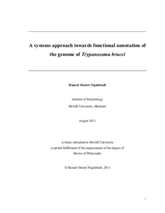 A systems approach towards a functional annotation of the genome of Trypanosoma brucei thumbnail
