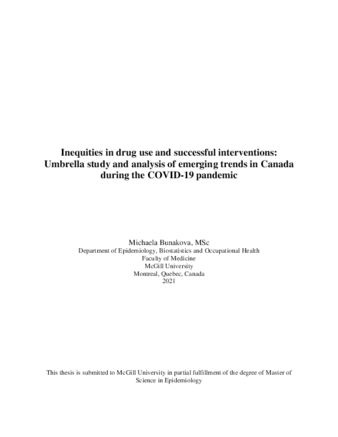 Inequities in drug use and successful interventions: Umbrella study and analysis of emerging trends in Canada during the COVID-19 pandemic thumbnail