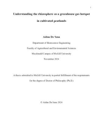 Understanding the rhizosphere as a greenhouse gas hotspot in cultivated peatlands thumbnail