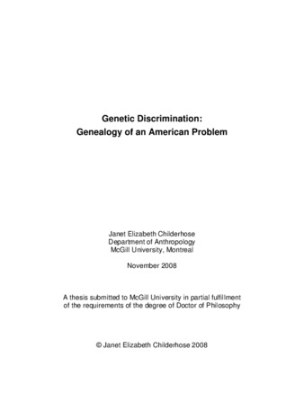 Genetic discrimination: genealogy of an American problem thumbnail