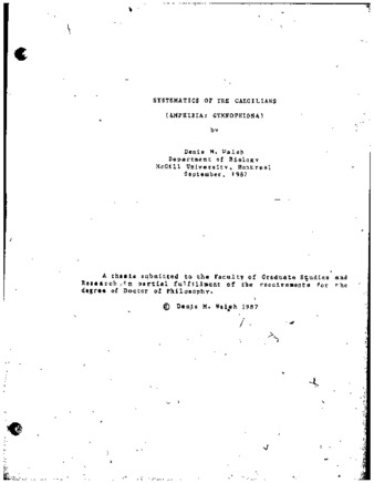 Systematics of the caecilians (Amphibia: Gymnophiona) thumbnail
