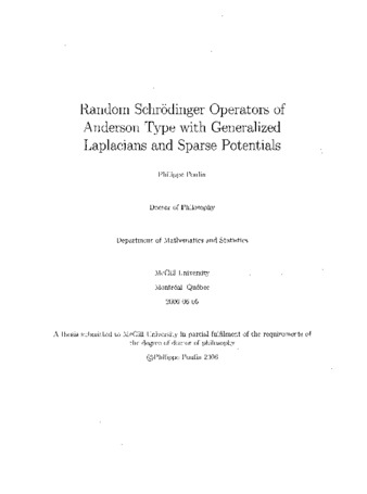 Random SchrÜdinger operators of Anderson type with generalized Laplacians and sparse potentials thumbnail