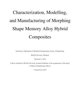 Characterization, modelling, and manufacturing of morphing shape memory alloy hybrid composites thumbnail