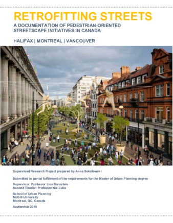 Retrofitting Streets: A documetnation of pedestrian-oriented streetscape initiatives in Canada, Halifax, Montreal, Vancouver thumbnail