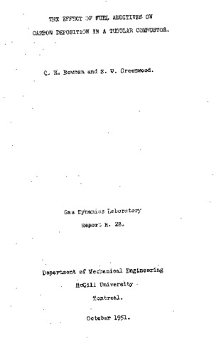 The effect of fuel additives on carbon deposotion in a tubular combustor thumbnail