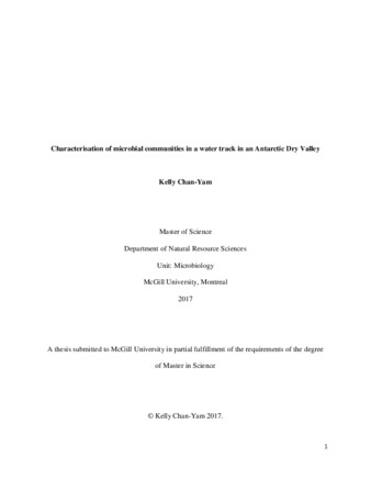 Characterisation of microbial communities in a water track in an Antarctic Dry Valley thumbnail