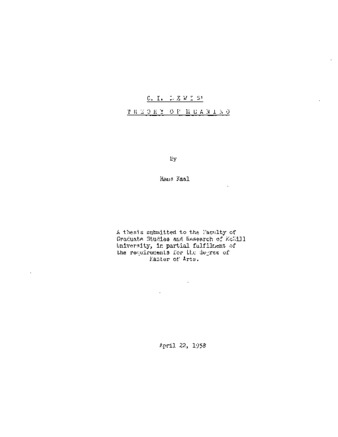 C.I. Lewis' Theory of Meaning. thumbnail