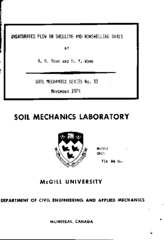 Unsaturated flow in swelling and nonswelling soils thumbnail