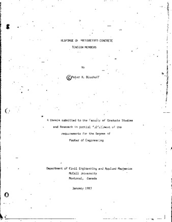 Response of prestressed concrete tension members thumbnail