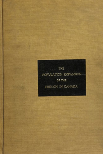 The population expansion of the French in Canada. thumbnail