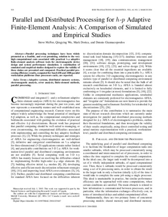 Parallel and distributed processing for h-p adaptive finite-element analysis: a comparison of simulated and empirical studies thumbnail