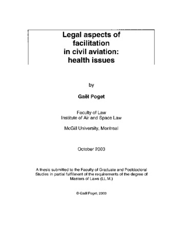 Legal aspects of facilitation in civil aviation : health issues thumbnail