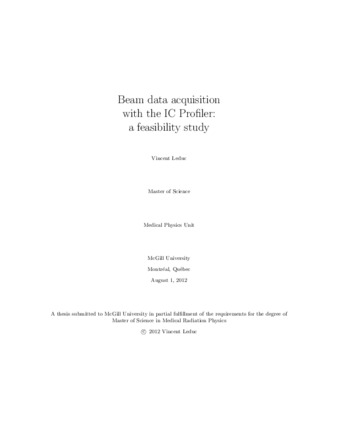 Beam data acquisition with the IC Profiler: a feasibility study thumbnail