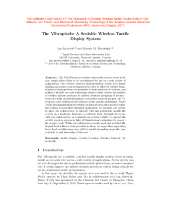 The Vibropixels: A Scalable Wireless Tactile Display System thumbnail