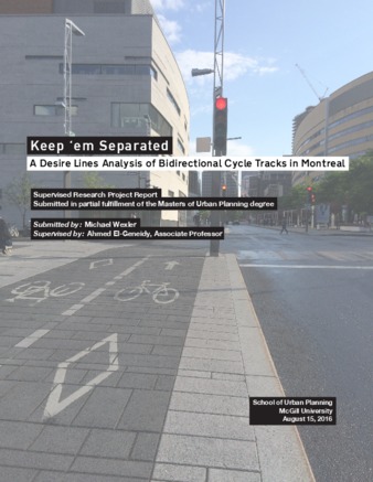 Keep 'em separated: A desire lines analysis of bidirectional cycle tracks in Montreal thumbnail