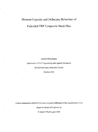 Moment capacity and deflection behaviour of pultruded FRP composite sheet piles thumbnail