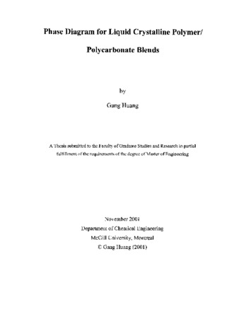 Phase diagram for liquid crystalline polymerpolycarbonate blends thumbnail