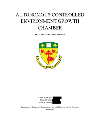 Autonomous controlled environment growth chamber thumbnail