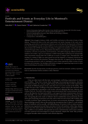 Festivals and Events as Everyday Life in Montreal’s Entertainment District thumbnail