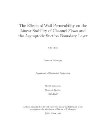 The effects of wall permeability on the linear stability of channel flow and the asymptotic suction boundary layer thumbnail