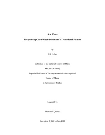 À la Clara: Recapturing Clara Wieck-Schumann’s Transitional Pianism thumbnail