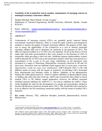 LuminoTox as a tool to optimize ozone doses for the removal of contaminants and their associated toxicity thumbnail