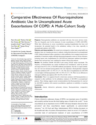 Comparative Effectiveness Of Fluoroquinolone Antibiotic Use In Uncomplicated Acute Exacerbations Of COPD: A Multi-Cohort Study thumbnail