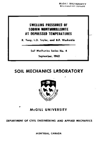 Swelling pressures of sodium montmorillonite at depressed temperatures thumbnail