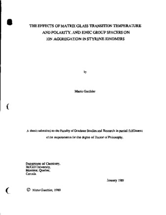 The effects of matrix glass transition temperature and polarity, and ionic group spacers on ion aggregation in styrene ionomers / thumbnail