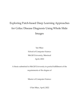 Exploring patch-based deep learning approaches for Celiac disease diagnosis using whole slide images thumbnail