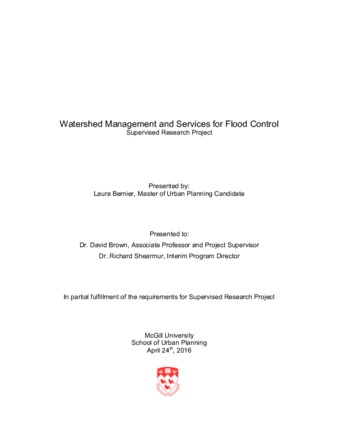 Watershed Management and Services for Flood Control Supervised Research Project thumbnail