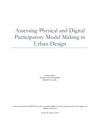 Assessing physical and digital participatory model making in urban design thumbnail