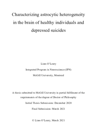 Characterizing astrocytic heterogeneity in the brain of healthy individuals and depressed suicides thumbnail